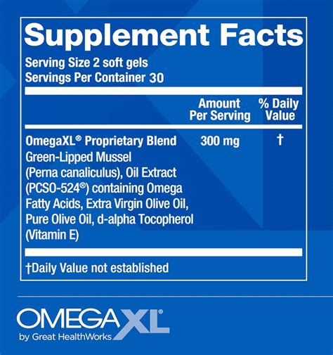 omega xl supplement facts